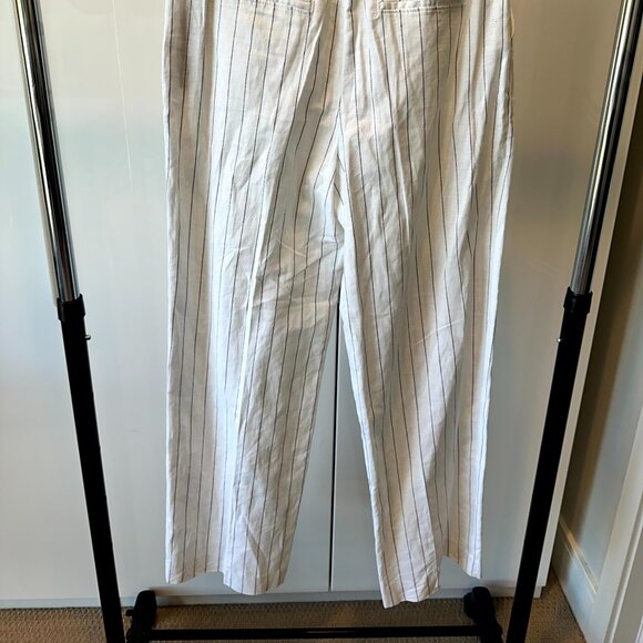 NWOT - Zara Pinstripe Linen Pants - Size Medium - Picture 5 of 7